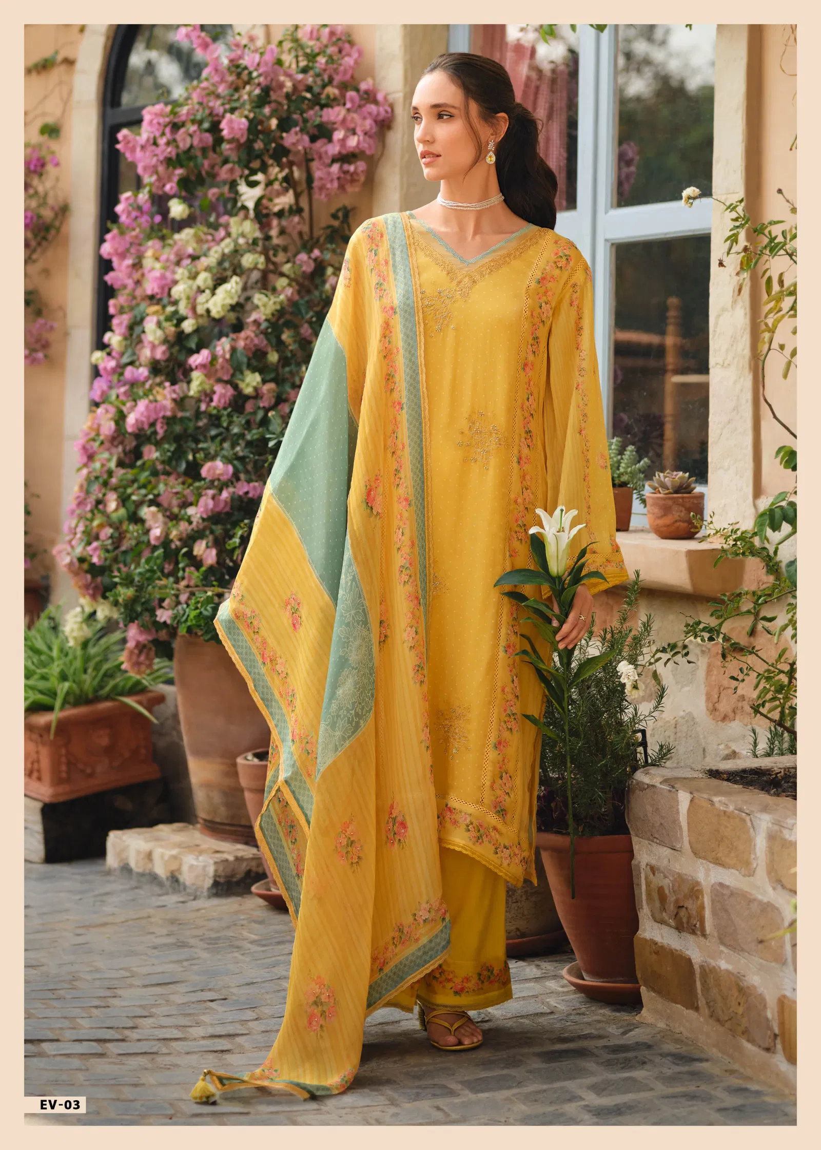 Eliyaana By Varsha Viscose Organza Embroidery Salwar Suits Wholesale Online